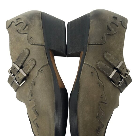 Free People Monument Western Ankle Bootie US 8.5 EU 39 Leather Double Buckle - Picture 16 of 16